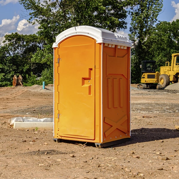 do you offer hand sanitizer dispensers inside the portable restrooms in Barnesville North Carolina